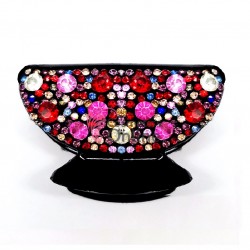 Clama pentru prins parul tip cleste CLM012AA Negru cu strasuri 